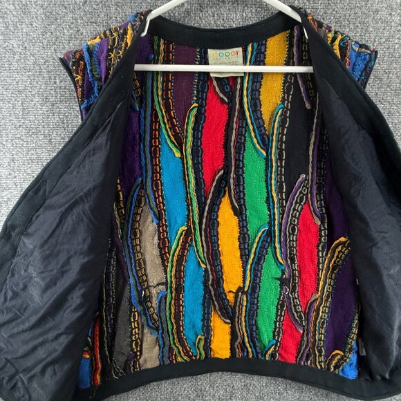 Coogi Medium Cotton Colorful Australia Knit Sweater Vest Sleeveless 3D ** - Picture 14 of 16